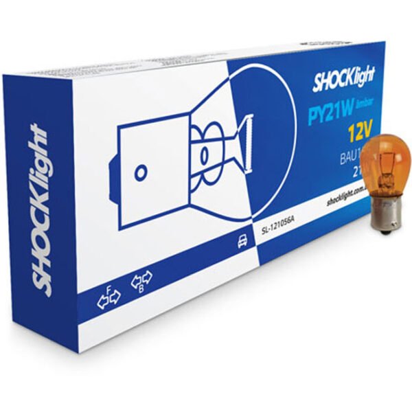 CAIXA COM 10 LÂMPADAS 1056 12V 21W BAU15S 01 POLO AMBAR