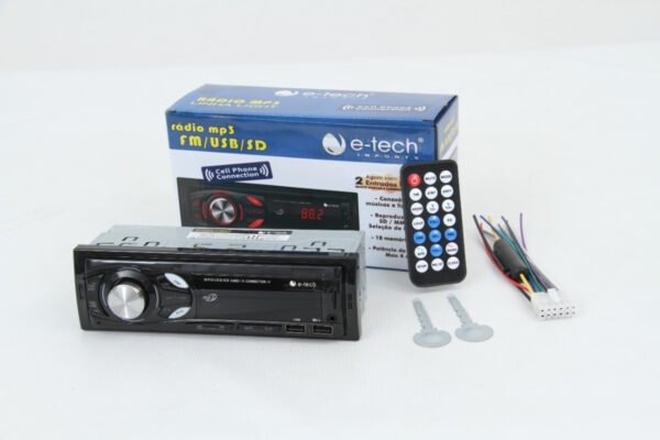 Som Automotivo Rádio Mp3 E-tech Light Bluetooth Usb Sd Card - Imagem 3