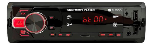 Som Automotivo Rádio Mp3 E-tech Light Bluetooth Usb Sd Card