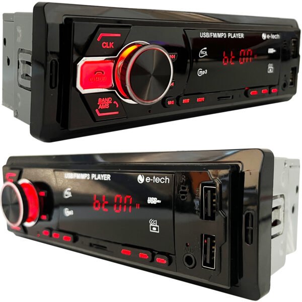 Som Automotivo Rádio Mp3 E-tech Light Bluetooth Usb Sd Card - Imagem 4