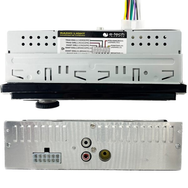 Som Automotivo Rádio Mp3 E-tech Light Bluetooth Usb Sd Card - Imagem 5