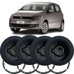 Kit 4 Alto Falantes Fox Gol Voyage Hurricane Aurum 6 polegadas 120w RMS par