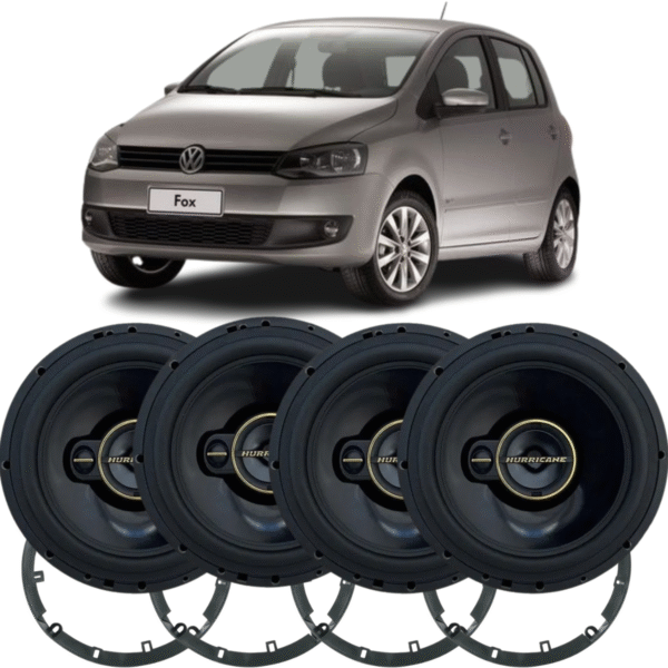 Kit 4 Alto Falantes Fox Gol Voyage Hurricane Aurum 6 polegadas 120w RMS par