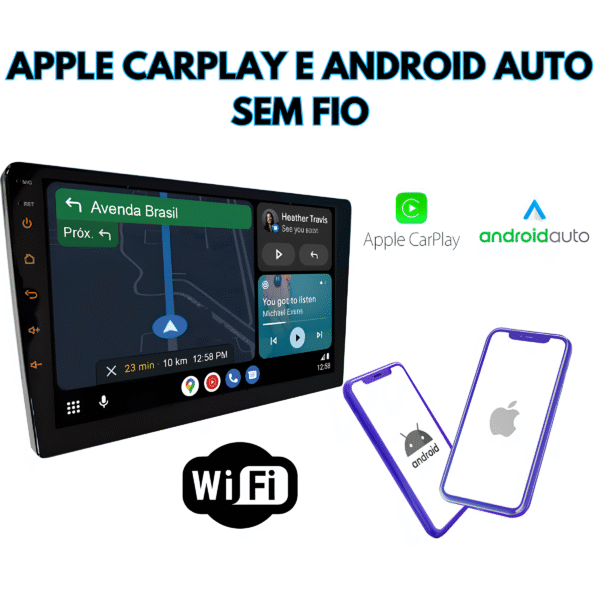 Multimidia 9 Polegadas Android 13 2gb 32gb E-Tech Carplay Novo Fiat Uno Moldura - Imagem 5