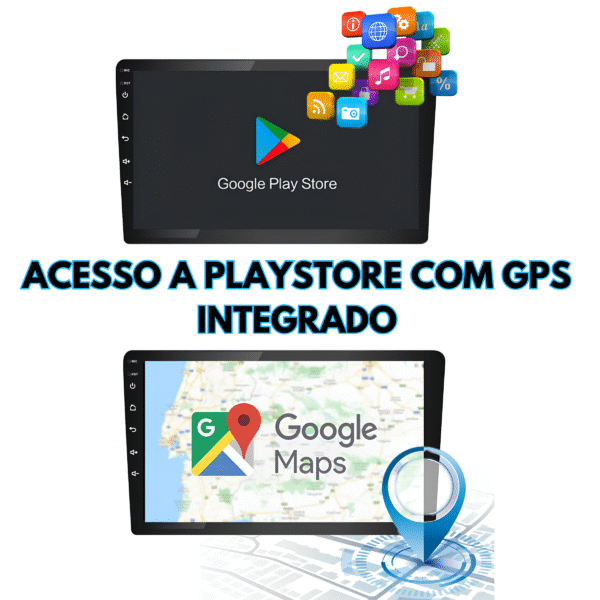 Multimidia 9 Polegadas Android 13 2gb 32gb E-Tech Carplay Novo Fiat Uno Moldura - Imagem 4