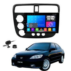 Multimidia 9 Polegadas Android 13 2gb 32gb E-Tech Carplay Honda Civic Moldura
