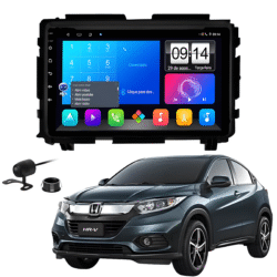 Multimidia 9 Polegadas Android 13 2gb 32gb E-Tech Carplay Honda Hr-v Moldura