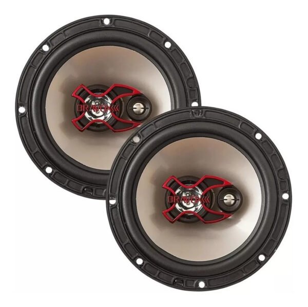 Bravox B3X60 X 6 " Preto/Prata Triaxial Auto Falante 6 120RMS