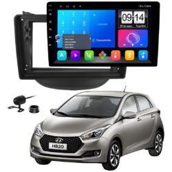 Multimidia 9 Polegadas Android 13 2gb 32gb E-Tech Carplay Hb20 Moldura
