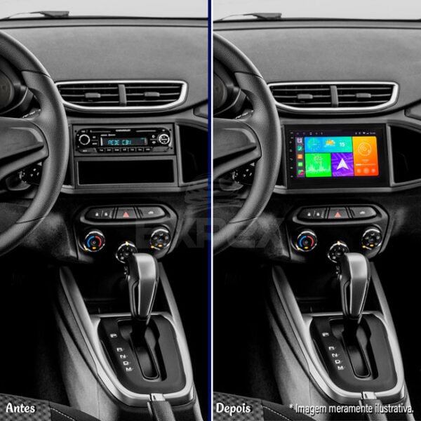 MOLDURA 2 DIN PRETA COBALT 2013 > 2015 / ONIX 2012 > 2019 / PRISMA 2013 > 2016 (ONIX E PRISMA VERSÃO JOY 2017 > 2018) / SPIN 2013 > 2018 JAPONÊS / CHINÊS - Imagem 3