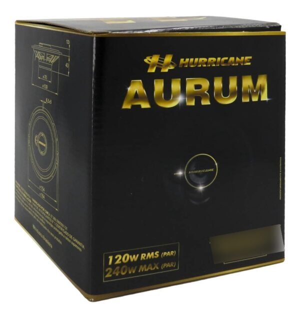 Kit Alto Falante Hurricane Triaxial Aurum 6 Pol 120w Rms - Imagem 5