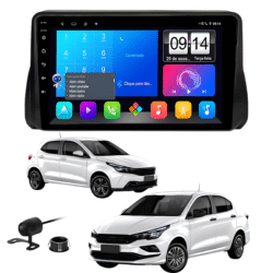 Multimidia 9 Polegadas Android 13 2gb 32gb E-Tech Carplay Argo Cronos Moldura