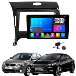 Multimidia 9 Polegadas Android 13 2gb 32gb E-Tech Carplay Kia Cerato Moldura