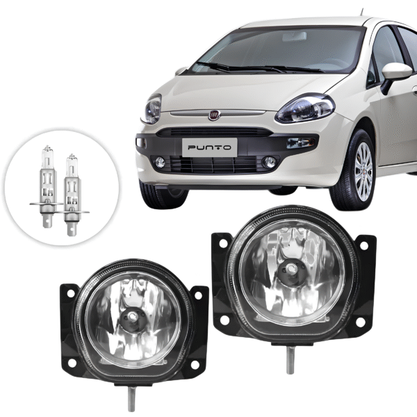 Par Farol De Milha Neblina Fiat Punto 2011 2012 2013 2014 2015 2016 - Imagem 2