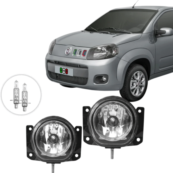 Par Farol De Milha Neblina Fiat Uno Vivace Essence Way 2010 2011 2011 2013 2014 2015 2016 - Imagem 2